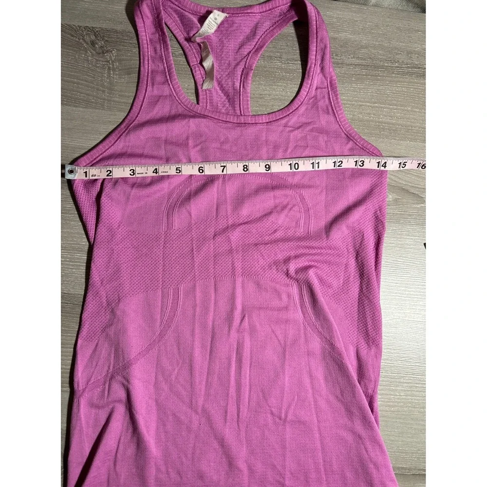Lululemon Swiftly Tech Racerback Tank Top 2.0 Pink Purple Size 6 Swift Stride